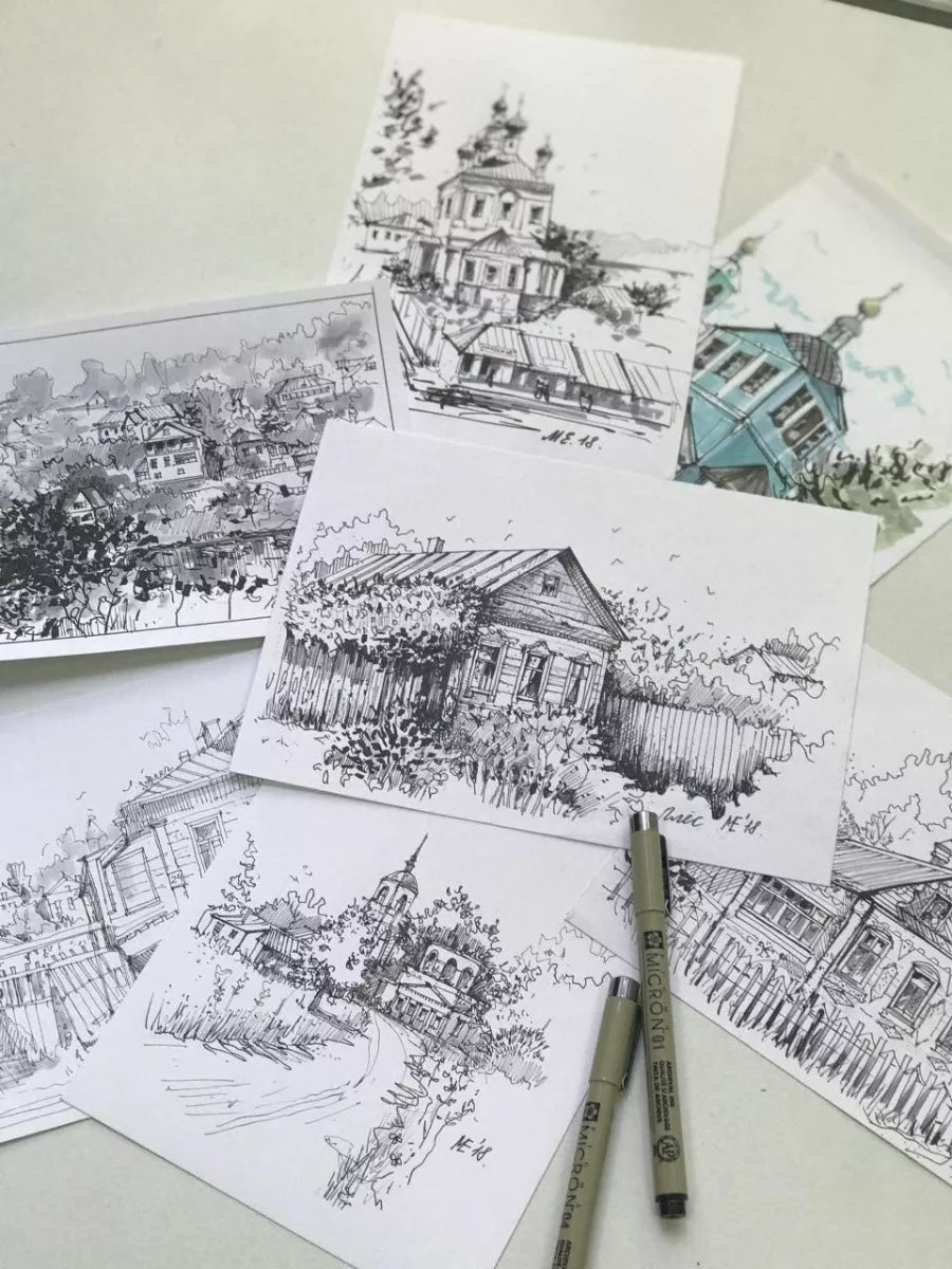 Estilógrafos Pigma Micrón Sakura Tamaños Y Colores Caja 12 P - Marchante MX