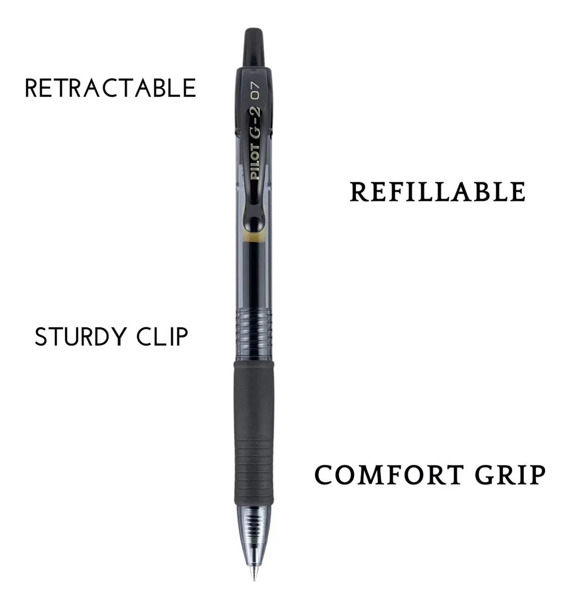 8 Boligrafos Gel Pilot G2 Premium Recargables Trazo Fino