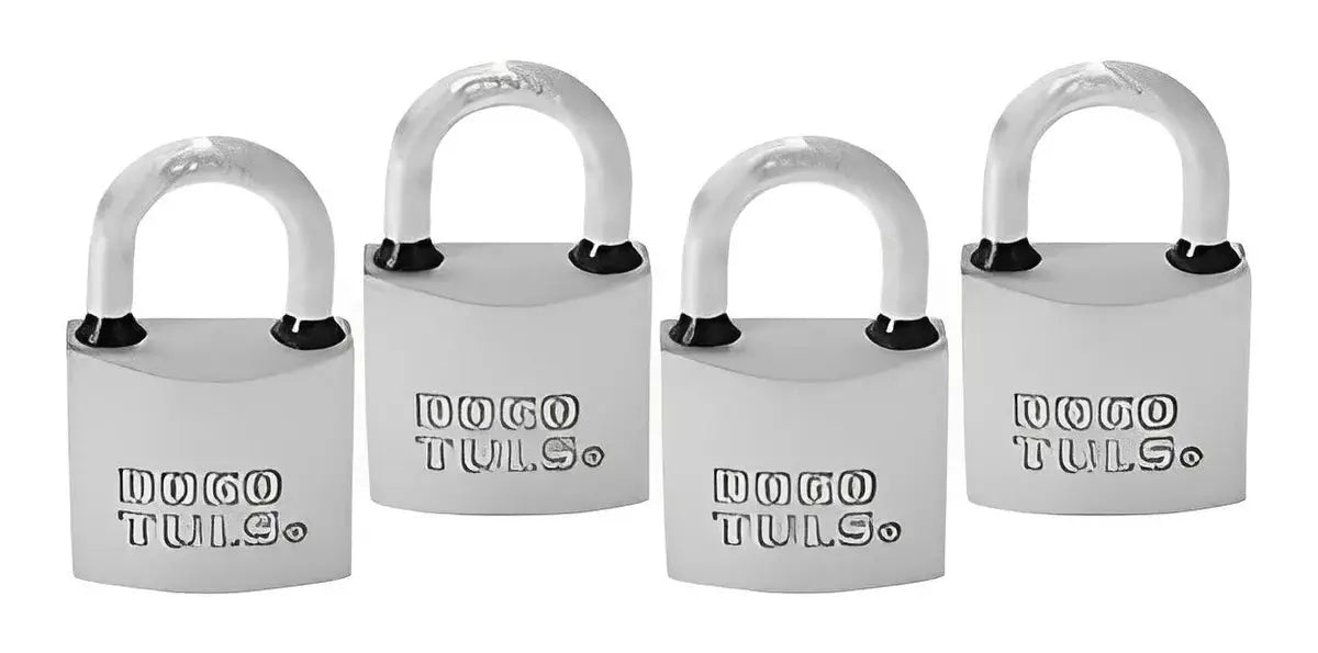 Juego 4 Candados Hierro 38mm Gancho Corto Nivel 5 Dogotuls - Dogotuls - contenido