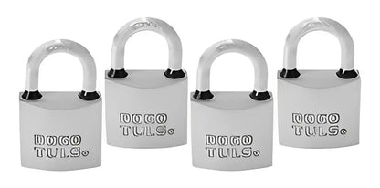Juego 4 Candados Hierro 38mm Gancho Corto Nivel 5 Dogotuls - Dogotuls - contenido