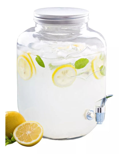2 Pack Mason Jar Dispensador Bebidas 8 Lt Vitrolero Agua