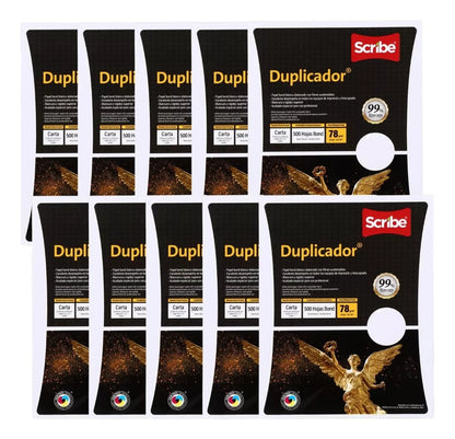 Caja con 5000 Hojas Papel Duplicador Scribe Blanco Carta Impresión