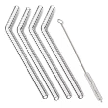 4 Popotes Reusables Vidrio Hergonomico Mason Jars