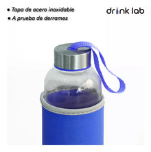 Botella Vidrio Funda Neopreno Agua Sport 600 Ml Resistente