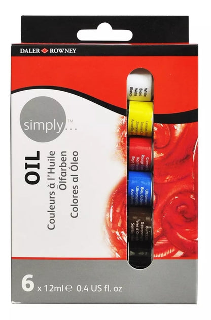 Pinturas Al Óleo Tubo Daler Rowney Simply 12ml 6 Piezas