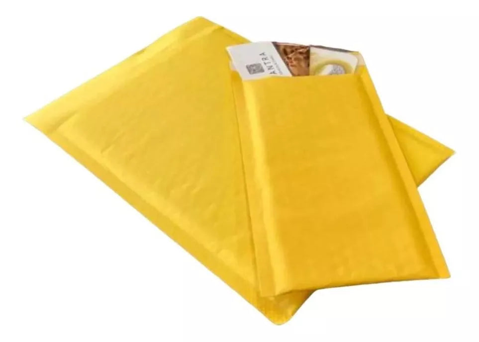 50 Sobres Burbuja Adhes 13 X 23cm Bubble Mailers Amarillo