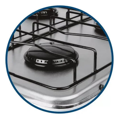 Estufa De Mesa Aksi 4 Quemadores Blanco Acero Inoxidable Color Blanco - Marchante MX