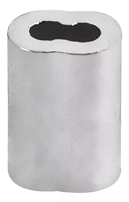 100 Pzs Casquillo Aluminio Doble 1/16 Dogotuls Cable Acero - Dogotuls - empaque