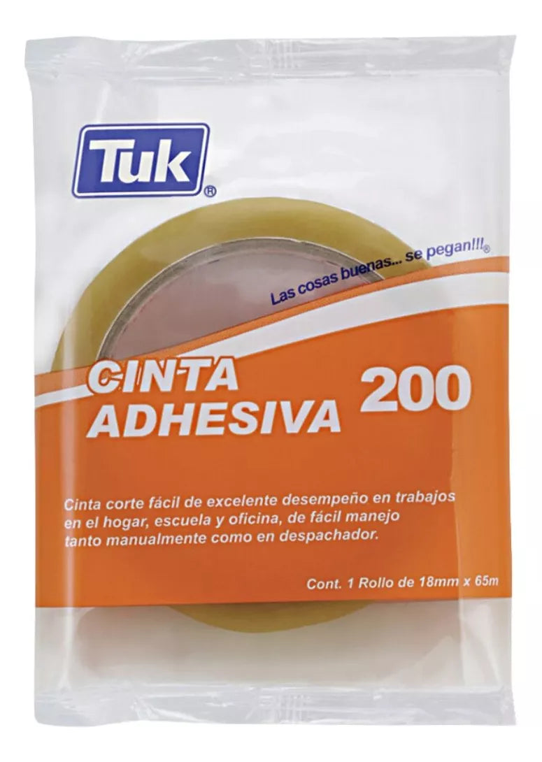 Cinta Adhesiva 200 Transparente Tuk 18mm X 65m Diurex