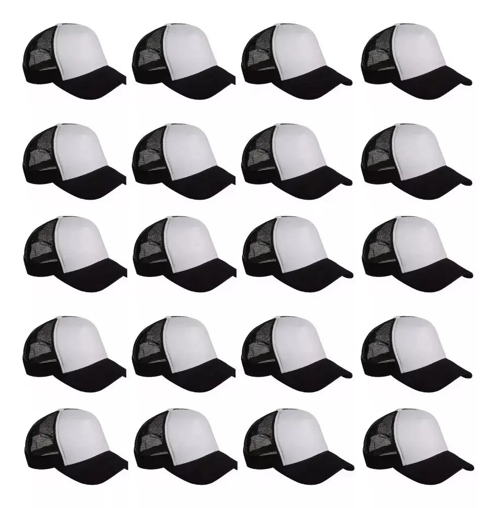 10 Pzas Gorra Sublimar Sublimacion Color Make Trucker Negro - Marchante MX