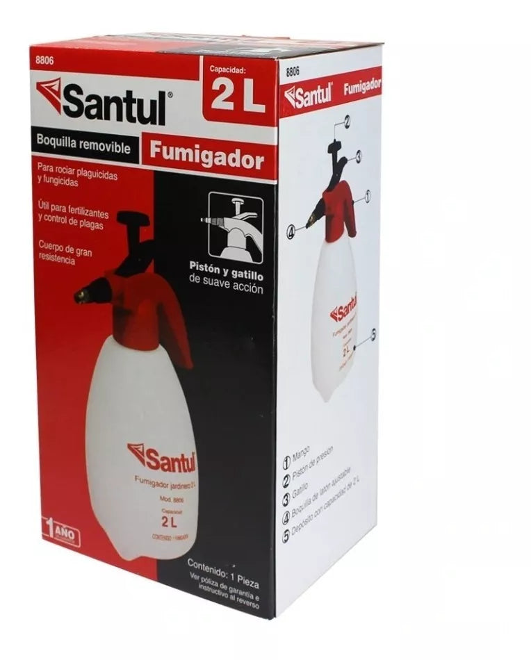 Fumigador Domestico 2l Boquilla Regulable Santul Jardineria