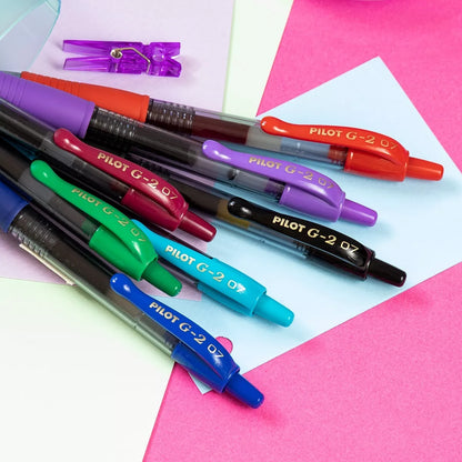 8 Boligrafos Gel Pilot G2 Premium Recargables Trazo Fino