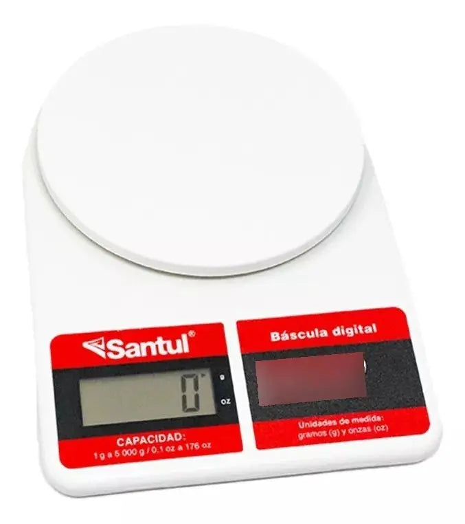 Bascula Digital Cocina Santul Alta Precisión 1g-5kg - Santul - vista trasera
