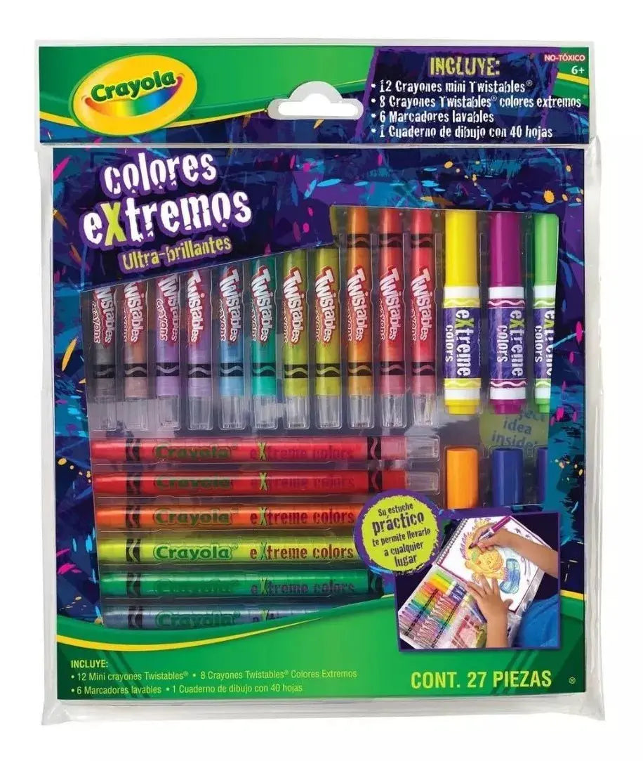 Set 27 Crayolas Twisteables Crayola Plumones Cuaderno - Crayola - detalle