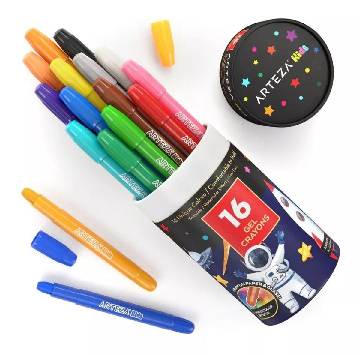 Set 16 Crayones Gel Twistables Niños Dibujo Colores Arteza