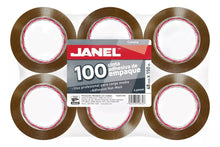 6 Pz Cinta Canela O Transparente Empaque Janel 100 48mmx150m