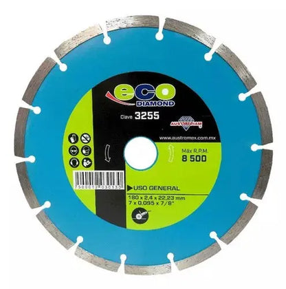 Disco Diamante Corte 3255 Austrodiam 7'' Material Abrasivo - Austrodiam - empaque