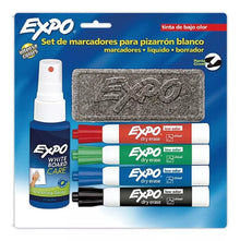 Kit 4 Plumones Pizarrón + Borrador + Liquido Limpiador Expo