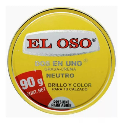 Grasa Crema Zapatos Piel El Oso Dos En Uno Neutro 90 G - El oso - vista lateral