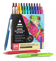 24 Plumas Gel 14 Tono Brillante 10 Vintage Lettering Arteza