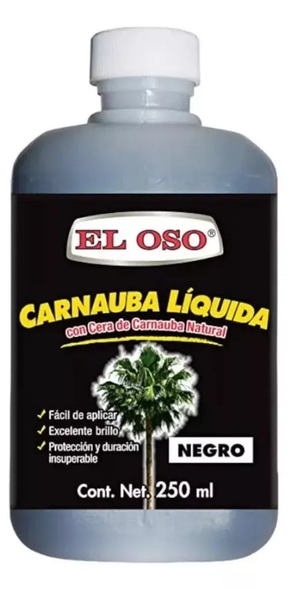 Carnauba Líquida El Oso Color Negro 250ml Limpieza Calzado - El oso - vista lateral