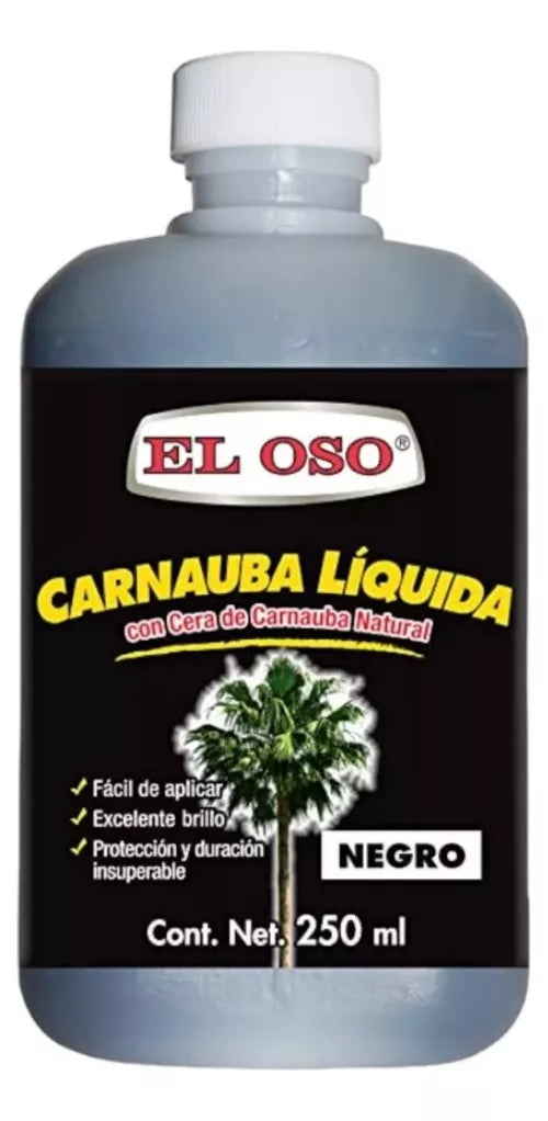 Carnauba Líquida El Oso Color Negro 250ml Limpieza Calzado