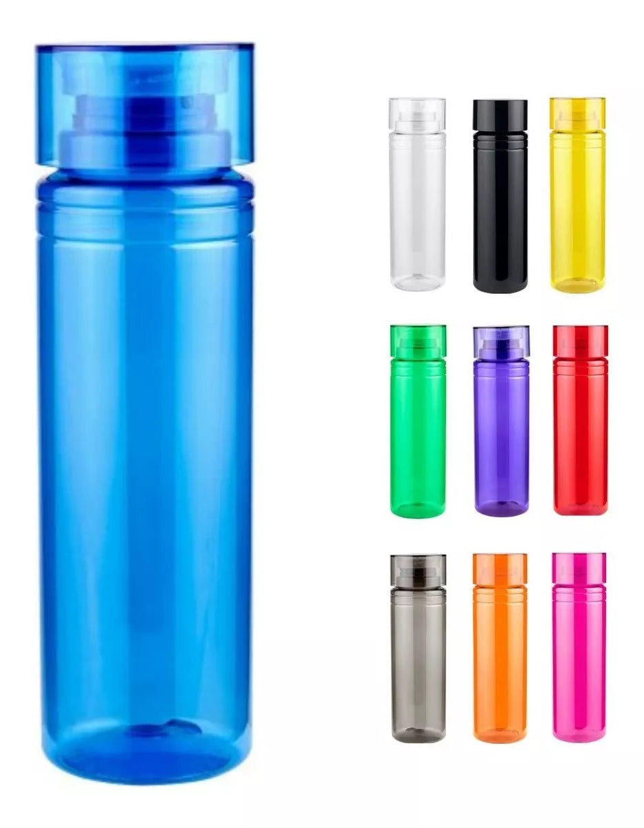 25 Cilindros Plástico Agua 850ml Colores Anfora Botella Agua - MarchanteMX