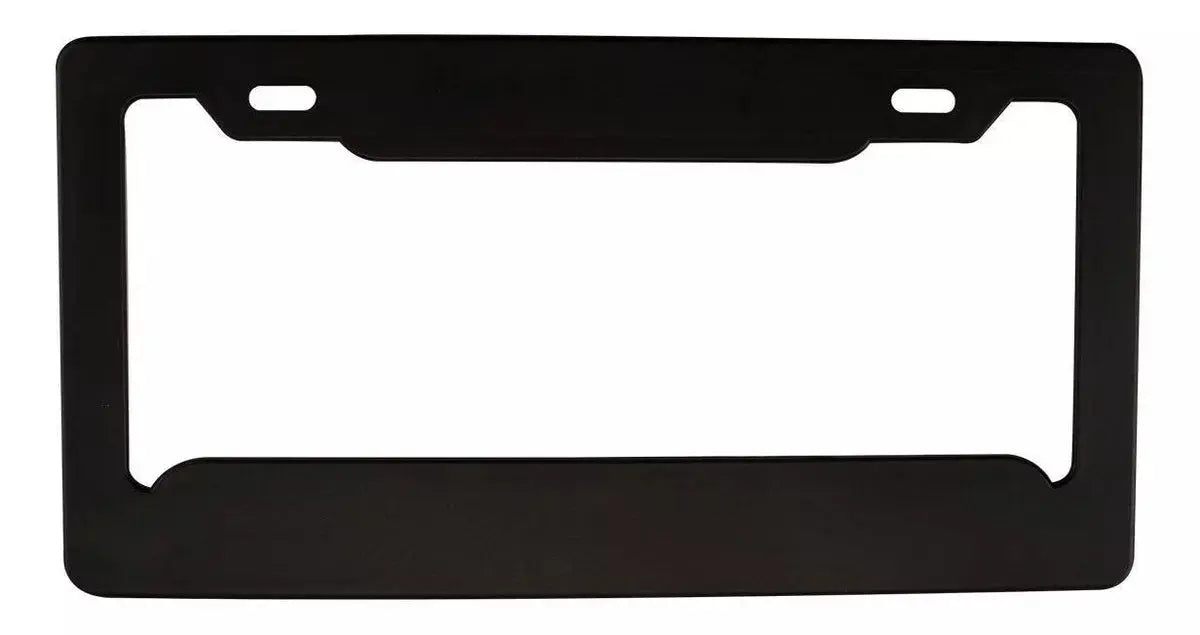 2pz Porta Placa Negro Plástico Universal Auto Carro Marco - Promoopcion - vista lateral