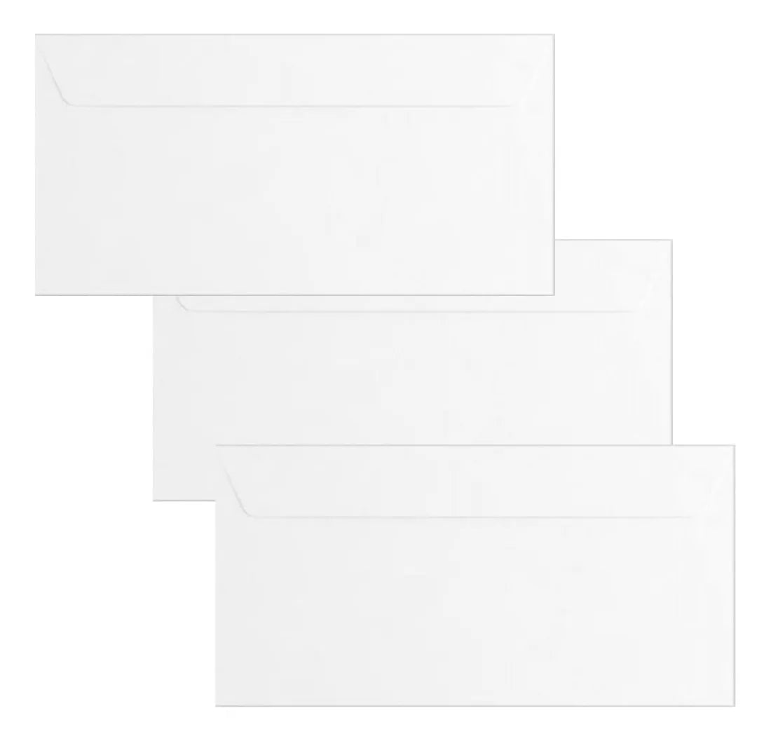 50 Sobres Correspondencia Nassa Blanco Carta 9.2 X 16.4cms