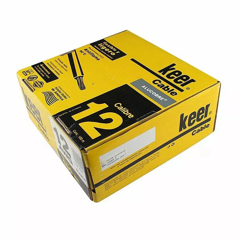 100 Metros Cable Ligero Keer 12 Awg Blanco Antiflama 2500 W - Kronaline - detalle