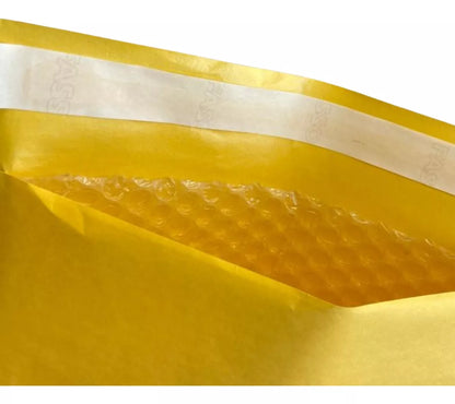 250 Sobres Burbuja 13x23cm Adhes Bubble Mailers Amarillo - Marchante MX