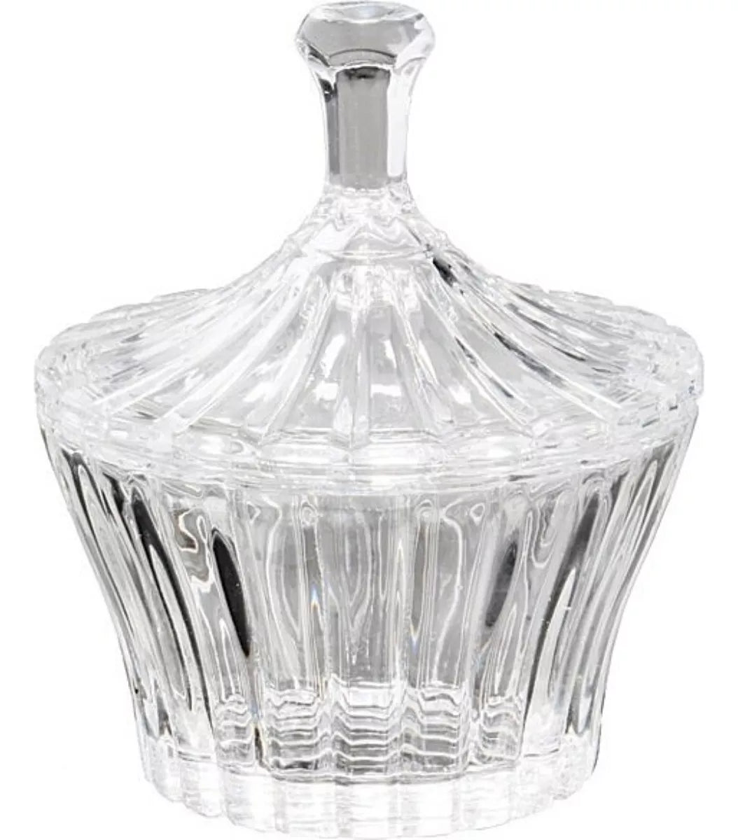 Bombonera Mediana Vidrio Dulcero Tapa Dulces Recuerdo Regalo