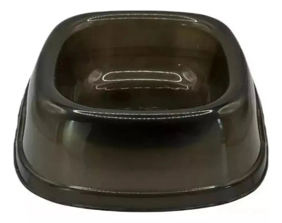 Plato Comida Perros Pet Pop Mascotas Cuadrado Glitter Humo Negro Humo - Pet Pop
