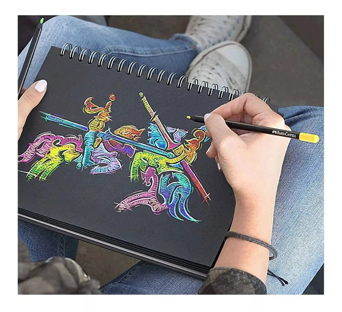 Lápices de Colores Faber Castell Super Soft Black Edition 50 Pz - Faber Castell - contenido