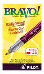 Caja 12 Marcadores Bravo Pilot Tinta Liquida Punto Fino
