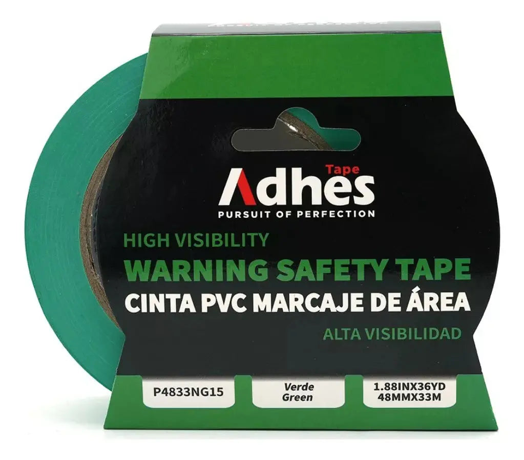 Cinta Delimitadora Area Marcaje Pisos Adhes 48mmx33m Elegir Color Verde - ADHES