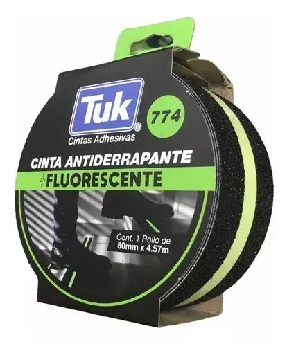 Cinta Antiderrapante Tuk Fluorescente Adhesiva 50 Mm X 4.7 M