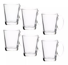 Set 6 Tazas Café Té Conica Lisa Vidrio Mayoreo 240ml