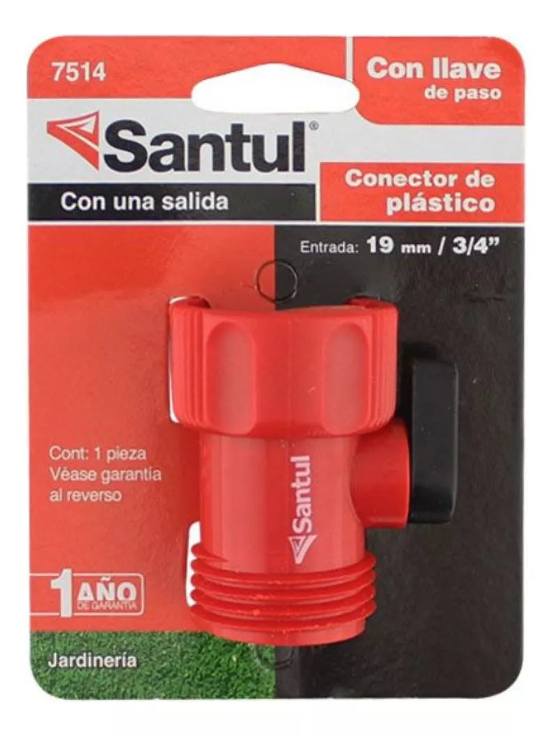 6 Piezas Llave De Paso 3/4 Santul Conector Manguera Jardin