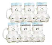 Recuerdo 6 Frascos Vidrio Dulcero Baby Shower Oso Popote