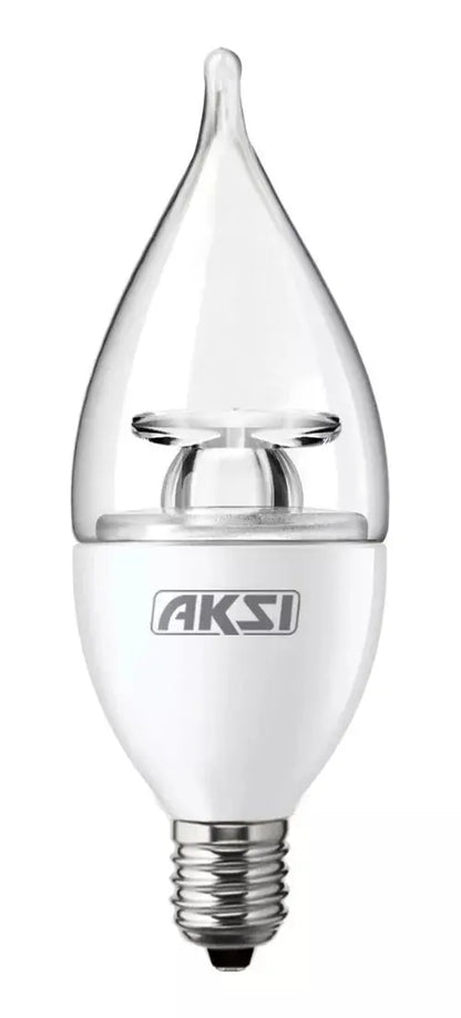 Pack De 10 Focos Flama Led Aksi 4w Luz Blanca Base E12 - Aksi - vista lateral