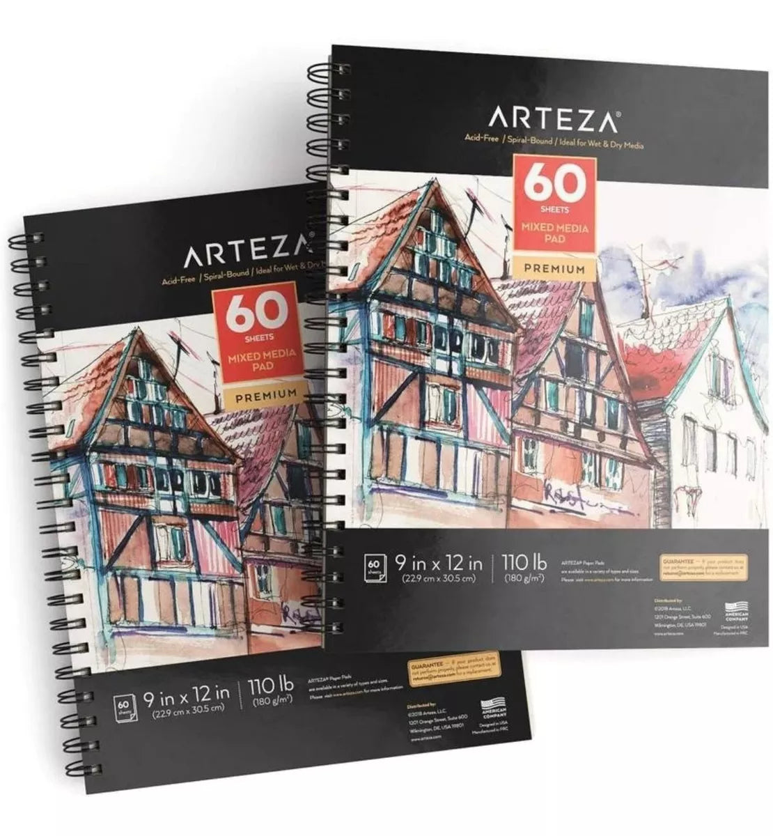 Set 2 Block Mixed Media 22x30 60h Microperforado Arteza