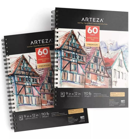 Set 2 Block Mixed Media 22x30 60h Microperforado Arteza