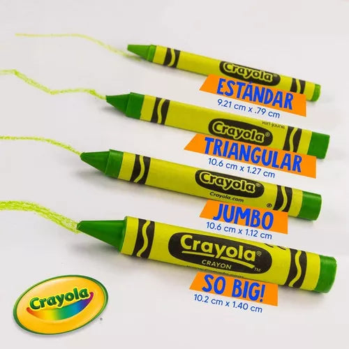 12 Crayones Triangulares Jumbo Colorear Escolar Crayola