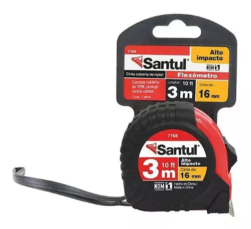 Flexometro Alto Impacto 3m 16mm Santul Resistente Impacto - Marchante MX