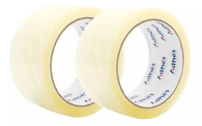 6pz Cinta Adhesiva Adhes Transparente Empaque 48mm X 50m