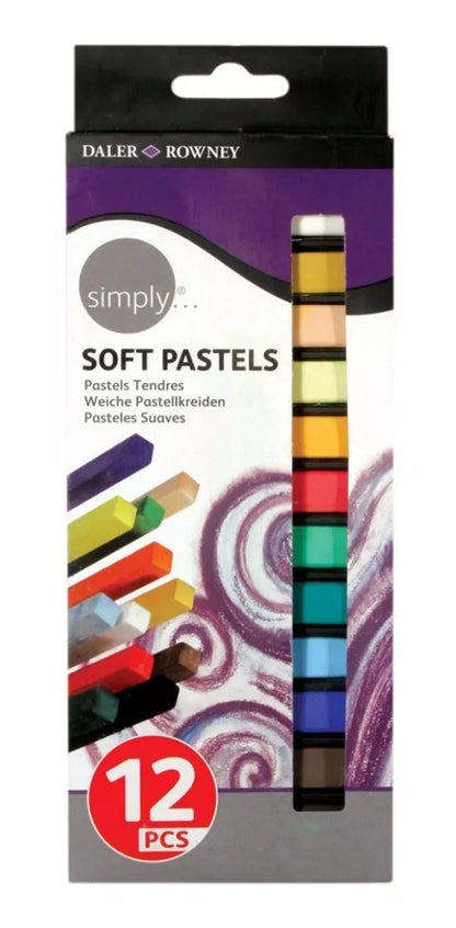 Gises Pasteles Suaves Colores Surtidos Daler Rowney Set 12 Piezas