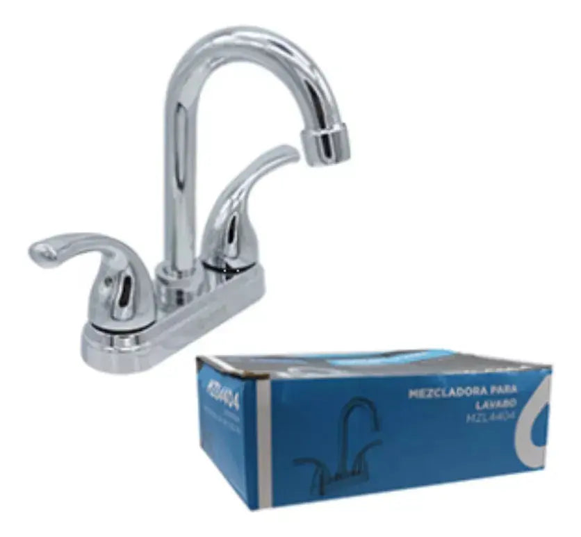 Mezcladora Lavabo Meer 1/4 Vuelta Acero Inoxidable Plateada - CNX - detalle