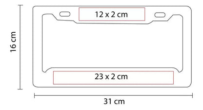 2pz Porta Placa Negro Plástico Universal Auto Carro Marco - Promoopcion - detalle
