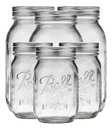 6pz Mason Jars Ball Vidrio Boca Regular 473 Ml 946 Ml